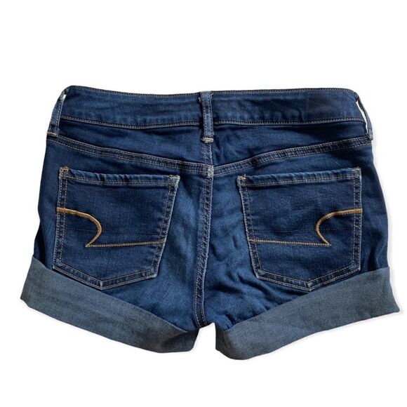 American Eagle Outfitters SZ 4 blue denim shorts - Picture 2 of 3
